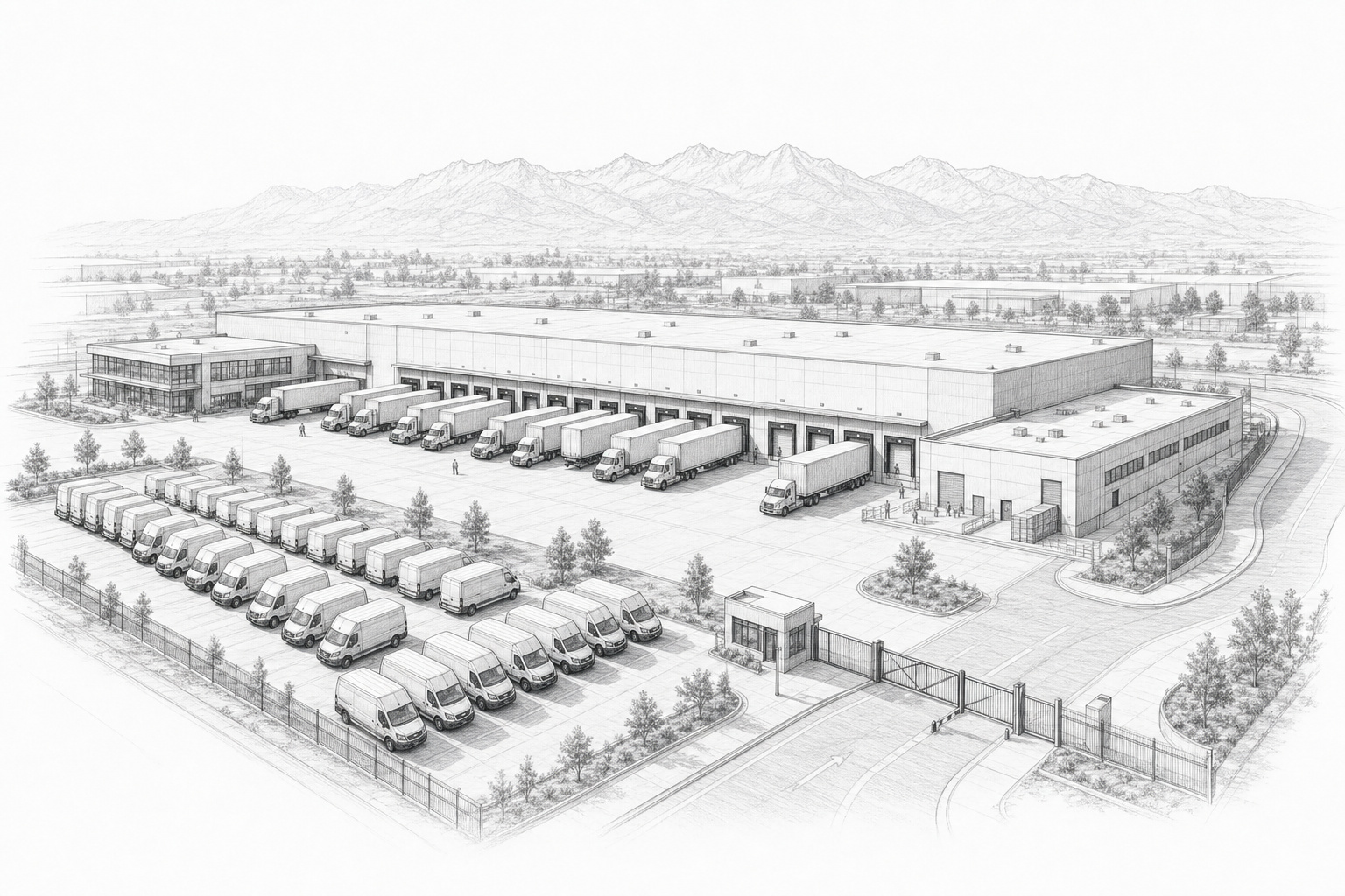 Illustration for: Mercado Libre takes 70,000 m² at Areya Escobedo — Panasonic follows