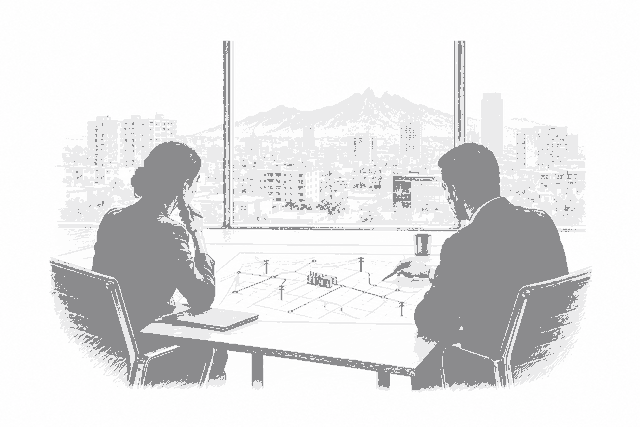 Illustration for: Monterrey Takes Outage Reports to CFE in Mexico City