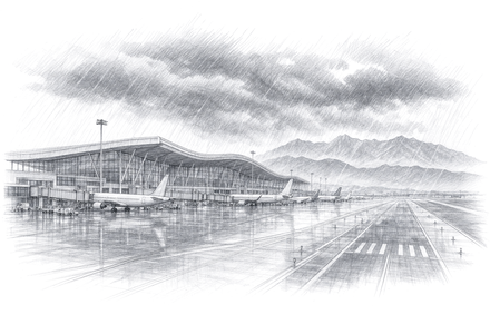 Monterrey Airport Paused Flights for Nearly an Hour in Storm