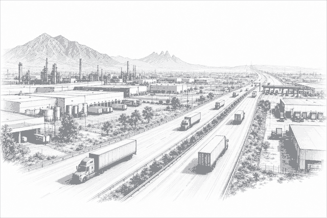 Illustration for: Tourist-Pass Proposal Could Disrupt Saltillo-Monterrey Freight Corridor